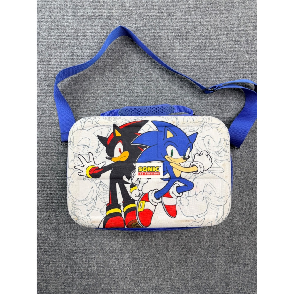 Sonic the Hedgehog Shadow Gaming Console Carrying Case Travel Bag Blue White